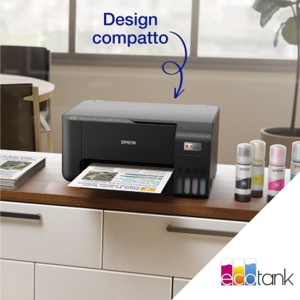 Epson Multifunzione Ink A4 Colore, Ecotank Et-2860, 33Ppm, Usb/Wifi, 3 In 1