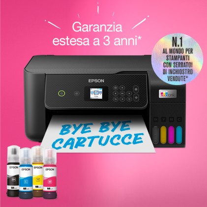 Epson Multif. Ink A4 Colore, Ecotank Et-2820 10Ppm, Fronte/Retro, Usb/Wifi, 3In1