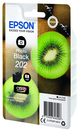 Epson Kiwi Singlepack Photo nero 202 Claria Premium Ink