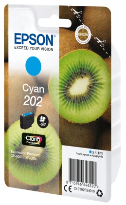 Epson Kiwi Singlepack ciano 202 Claria Premium Ink