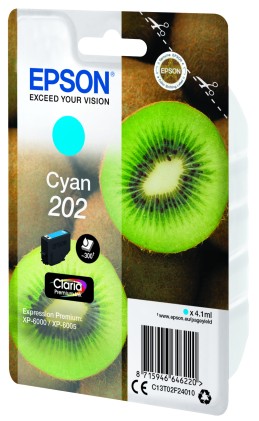 Epson Kiwi Singlepack ciano 202 Claria Premium Ink