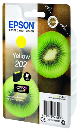 Epson Kiwi Singlepack giallo 202 Claria Premium Ink