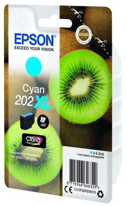 Epson Kiwi Singlepack ciano 202XL Claria Premium Ink