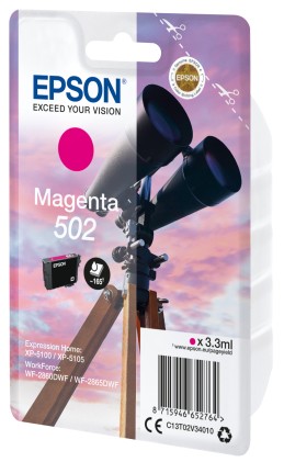 ORIGINALE Epson Cartuccia d&#39;inchiostro magenta C13T02V34010 502 165 pagine 3,3ml