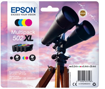 ORIGINALE Epson Multipack nero / ciano / magenta / giallo C13T02W64010 502XL