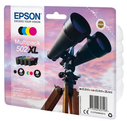 ORIGINALE Epson Multipack nero / ciano / magenta / giallo C13T02W64010 502XL