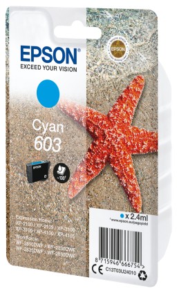 Epson Cartuccia Stella Marina Ciano Inkjet Alta Capacita C13T03U24010 No Blister
