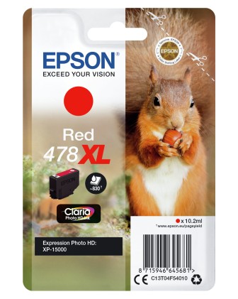ORIGINALE Epson Cartuccia d'inchiostro Rosso C13T04F54010 478XL 830 pagine 10,2ml