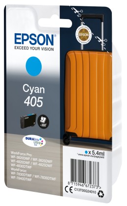 Originale Epson Singlepack Cyan 405 DURABrite Ultra Ink