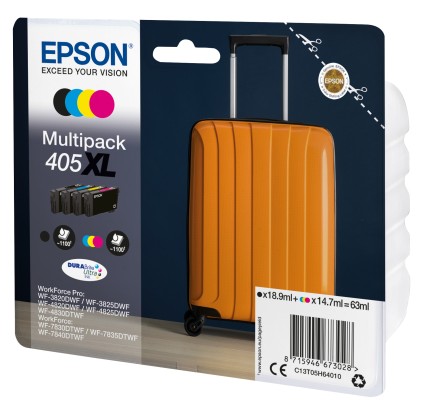 ORIGINALE Epson Multipack nero / ciano / magenta / giallo C13T05H64010 405XL