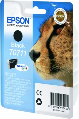 ORIGINALE Epson Cartuccia d'inchiostro nero C13T07114012 T0711 245 pagine 7,4ml