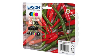 ORIGINALE Epson Multipack nero / ciano / magenta / giallo C13T09R64010 503 XL 1960 pagine 6,4ml