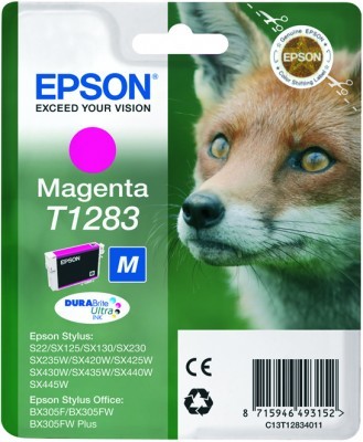ORIGINALE Epson Cartuccia d'inchiostro magenta C13T12834012 T1283 140 pagine 3,5ml