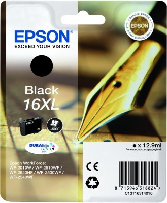 Epson Cart Ink Xl Nero Per Wf-2510Wf, Wf-2520Nf, Wf-2530Wf Wf-2540Wf Serie 16Xl Penna E Cruciverba