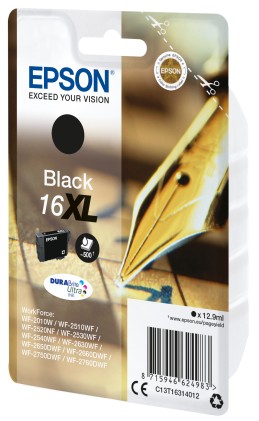 Epson Cart Ink Xl Nero Per Wf-2510Wf, Wf-2520Nf, Wf-2530Wf Wf-2540Wf Serie 16Xl Penna E Cruciverba