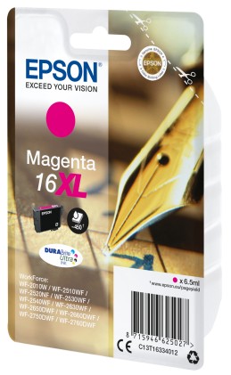 Epson Cart Ink Xl Magenta Per Wf-2510Wf, Wf-2520Nf, Wf-2530Wf Wf-2540Wf Serie 16Xl Penna E Cruciverba