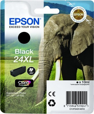 ORIGINALE Epson Cartuccia inchiostro nero C13T24314012 24 XL 500 pagine 10ml XL