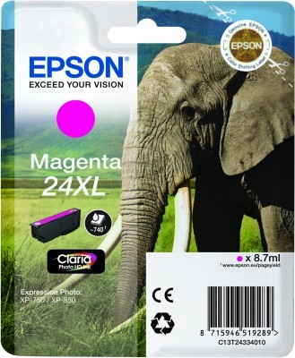 ORIGINALE Epson Cartuccia inchiostro magenta C13T24334012 24 XL 740 pagine 8,7ml XL