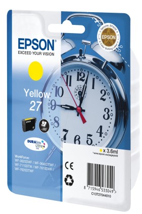 Epson Alarm clock Cartuccia Sveglia Giallo Inchiostri DURABrite Ultra 27