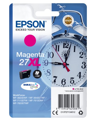 ORIGINALE Epson Cartuccia d'inchiostro magenta C13T27134010 27 XL 1100 pagine 10,4ml XL