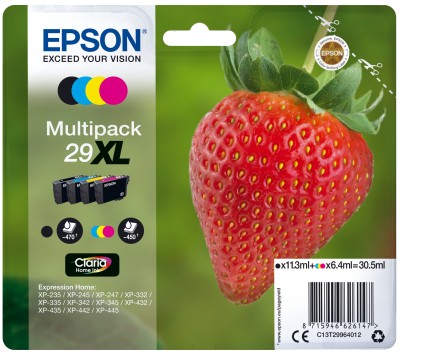 Epson Cart. Ink Multipack 29Xl Serie Fragola (Bk/C/M/Y)