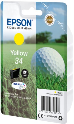Epson Golf ball Singlepack giallo 34 DURABrite Ultra Ink