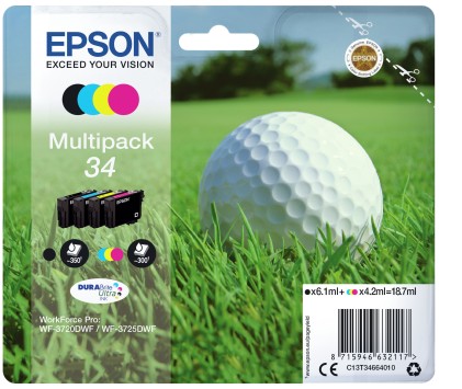 Epson Golf ball Multipack 4-colori 34 DURABrite Ultra Ink