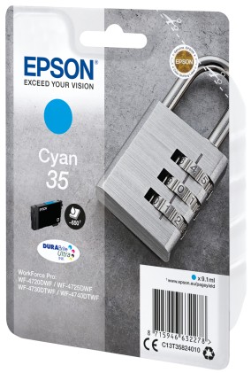 ORIGINALE Epson Cartuccia d'inchiostro ciano C13T35824010 35 650 pagine 9,1ml
