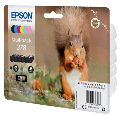 ORIGINALE Epson Multipack nero / ciano / magenta / giallo / ciano (chiaro) / magenta (chiaro) C13T37884010 378