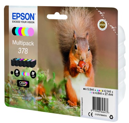 ORIGINALE Epson Multipack nero / ciano / magenta / giallo / ciano (chiaro) / magenta (chiaro) C13T37884010 378