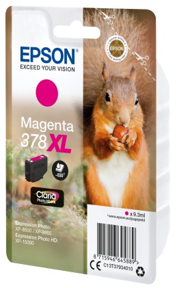 ORIGINALE Epson Cartuccia d'inchiostro magenta C13T37934010 378XL 830 pagine 9,3ml