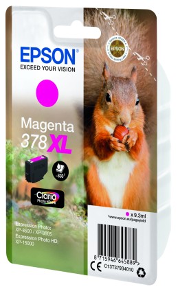 ORIGINALE Epson Cartuccia d'inchiostro magenta C13T37934010 378XL 830 pagine 9,3ml