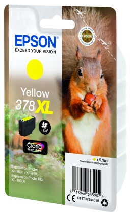 ORIGINALE Epson Cartuccia d'inchiostro giallo C13T37944010 378XL 830 pagine 9,3ml
