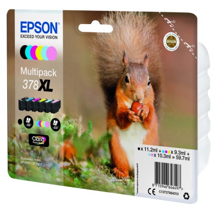 ORIGINALE Epson Multipack nero / ciano / magenta / giallo / ciano (chiaro) / magenta (chiaro) C13T37984010 378XL