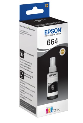 Epson Flacone Ink Nero 70Ml Per Serie L Eco Tank, T6641