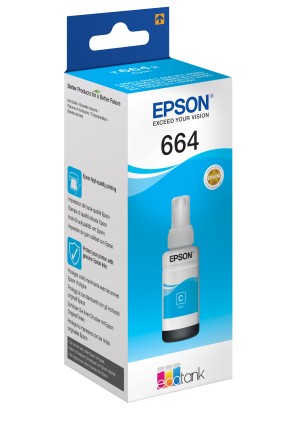 ORIGINALE Epson Cartuccia d'inchiostro ciano C13T664240 664 7500 pagine 70ml