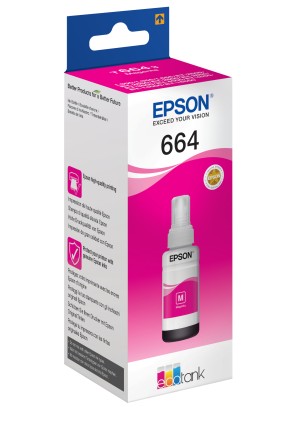 ORIGINALE Epson Cartuccia d'inchiostro magenta C13T664340 664 7500 pagine 70ml