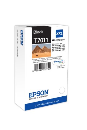 Epson Cart Ink Nero Xxl Per Wf Pro 4515/4525, Serie Xxl Piramidi