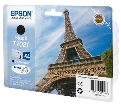 Epson Cart Ink Nero Xl Per Wf Pro 4000/5000, Serie Xl Tour Eiffel