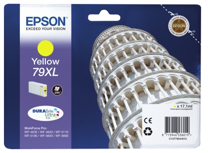 Epson Cart Ink Giallo Xl Per Wf-5620 Serie Torre Di Pisa