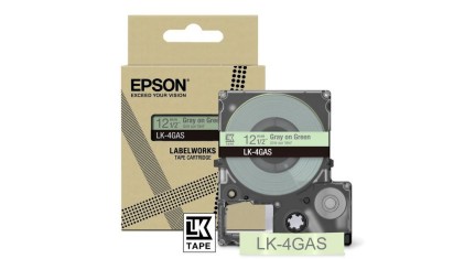 ORIGINALE Epson Nastro Grigiosuverde chiaro LK-4GAS C53S672105