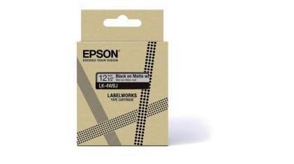 ORIGINALE Epson Nastro nerosuBianco LK-4WBJ C53S672062