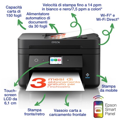 ORIGINALE Epson stampante nero WorkForce WF-2960DWF C11CK60403