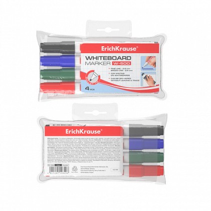 ErichKrause 12849 evidenziatore 4 pz Tipo di punta Nero, Blu, Verde, Rosso