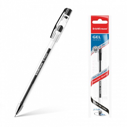 ErichKrause 17627 penna gel Fine/Medio Penna in gel con cappuccio Blu 12 pz