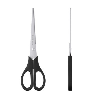 ErichKrause Standard Forbici da ufficio Taglio a zig zag Nero, Acciaio inossidabile