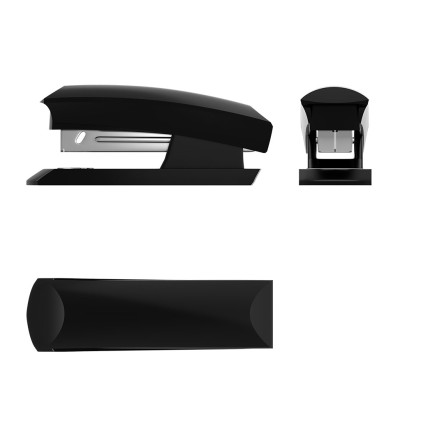 Mini cucitrice Erichkrause №24/6 Eco - Fino a 30 fogli - Resistente agli urti - 2 tipi di pinzatura - Capacit&agrave; 90 graffette №24/6 O 110 graffette №26/6 - Colore nero