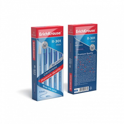 ErichKrause R-301 Penna in gel con cappuccio Blu 12 pz