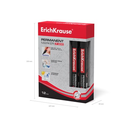 ErichKrause P-200 marcatore permanente Tipo di punta Blu 12 pz