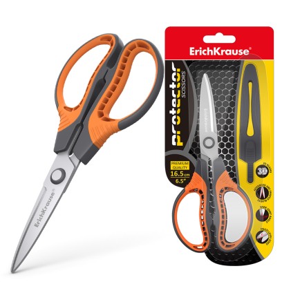 ErichKrause Protector Universale Taglio a zig zag Nero, Arancione